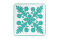 Quilted Pillow Cases 16"- Teal/Cream