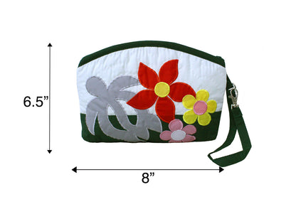 Quilted Wristlet Pouch - Forest