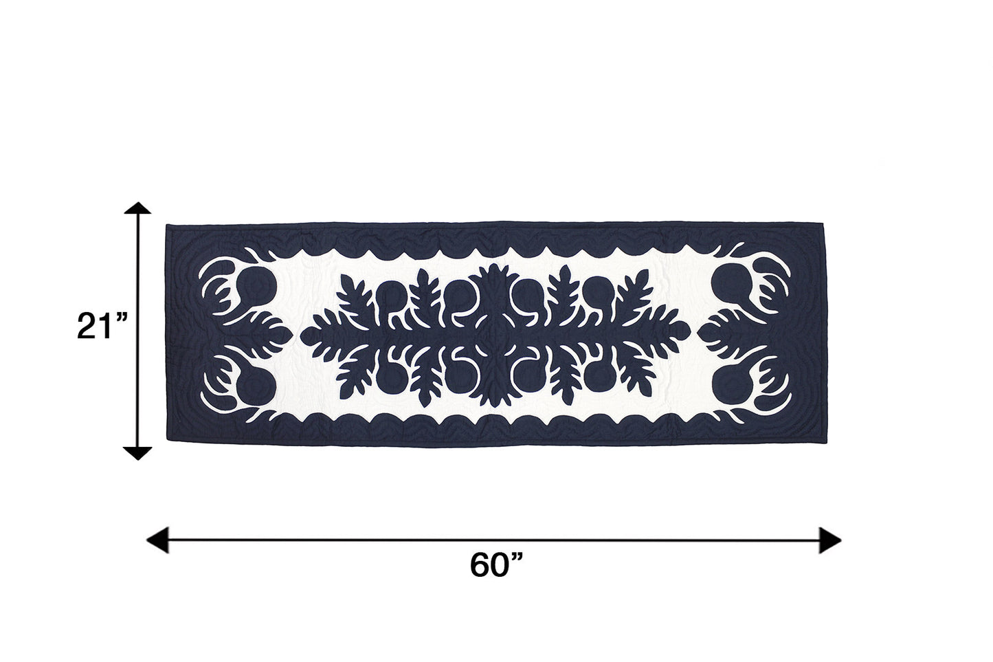 Quilted Table Runner - Navy