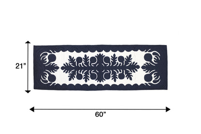 Quilted Table Runner - Navy