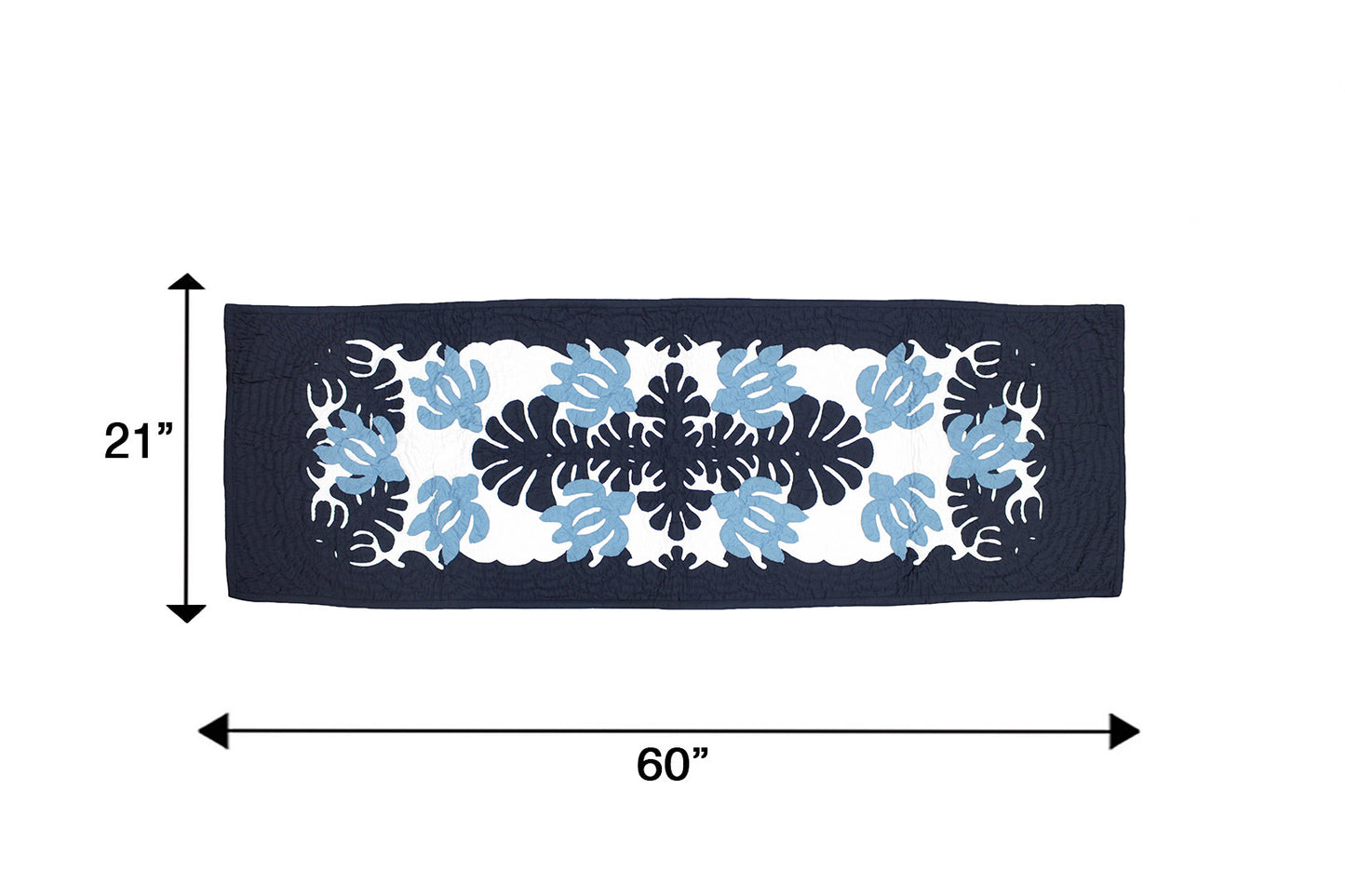 Quilted Table Runner - Navy