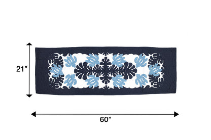 Quilted Table Runner - Navy