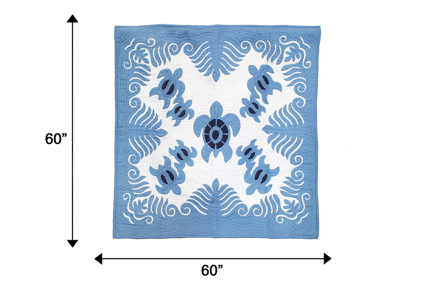 Quilted 60x60 Wall Hanging - Blue