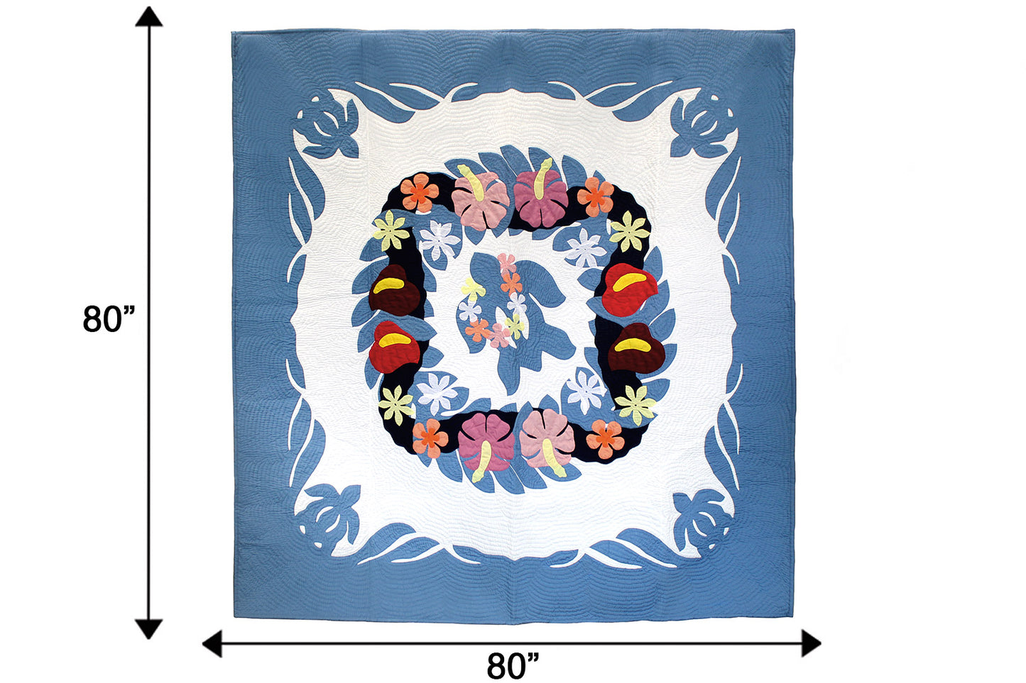 Quilted 80x80 Wall Hanging - Blue