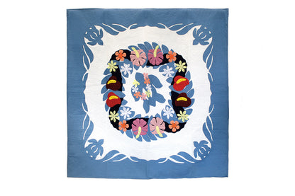 Quilted 80x80 Wall Hanging - Blue