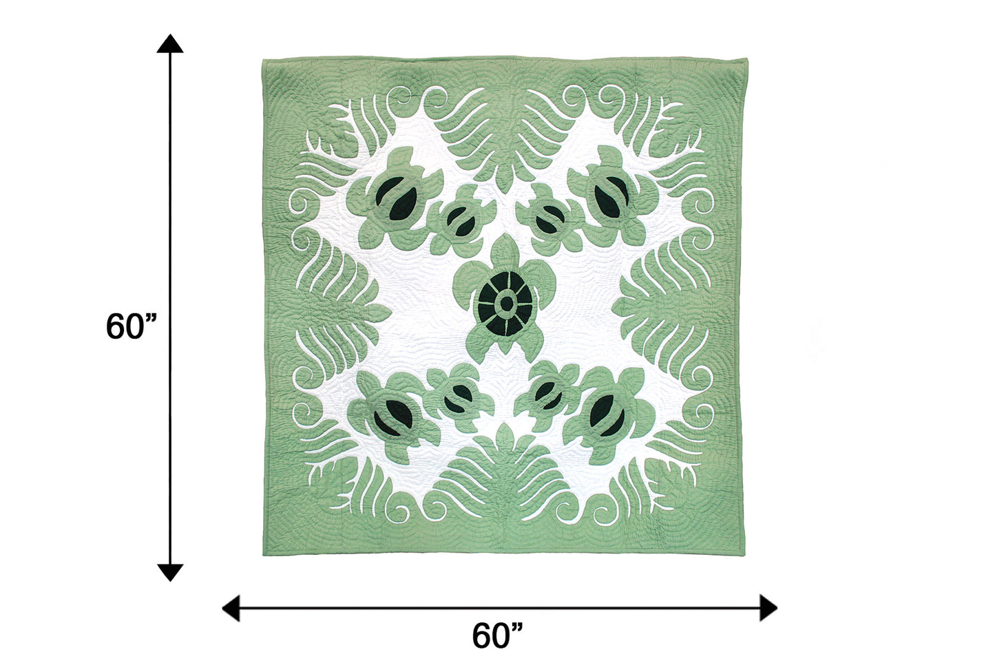 Quilted 60x60 Wall Hanging - Green