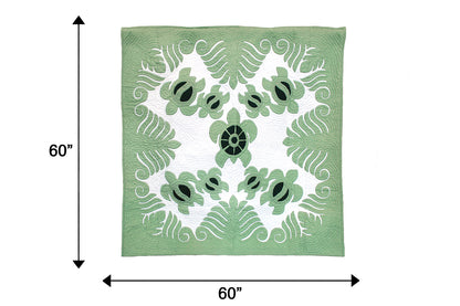 Quilted 60x60 Wall Hanging - Green