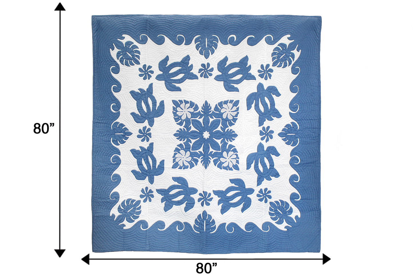 Quilted 80x80 Wall Hanging - Blue