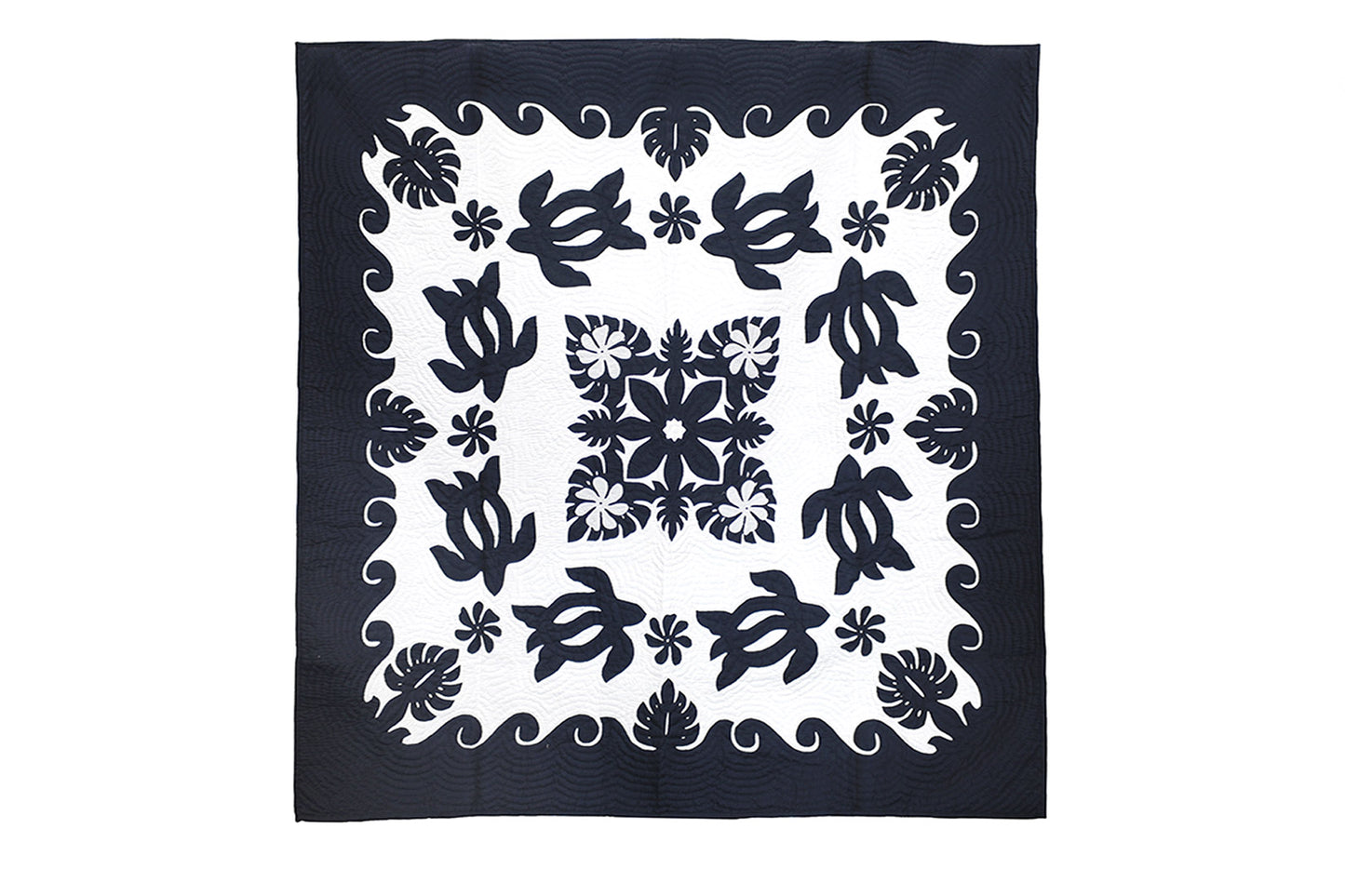 Quilted 80x80 Wall Hanging - Navy