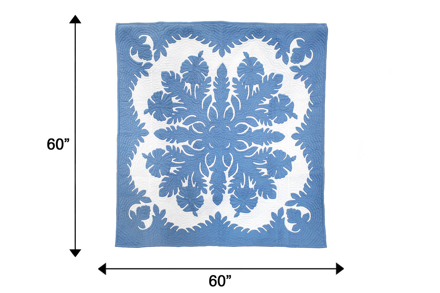Quilted 60x60 Wall Hanging - Blue