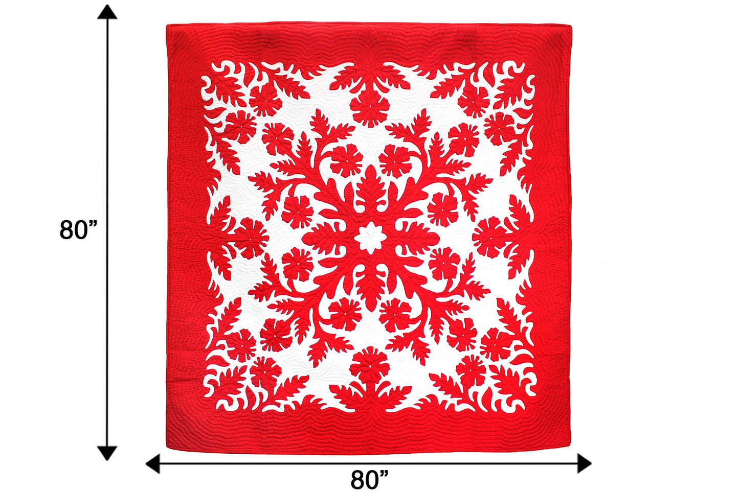 Quilted 80x80 Wall Hanging - Red