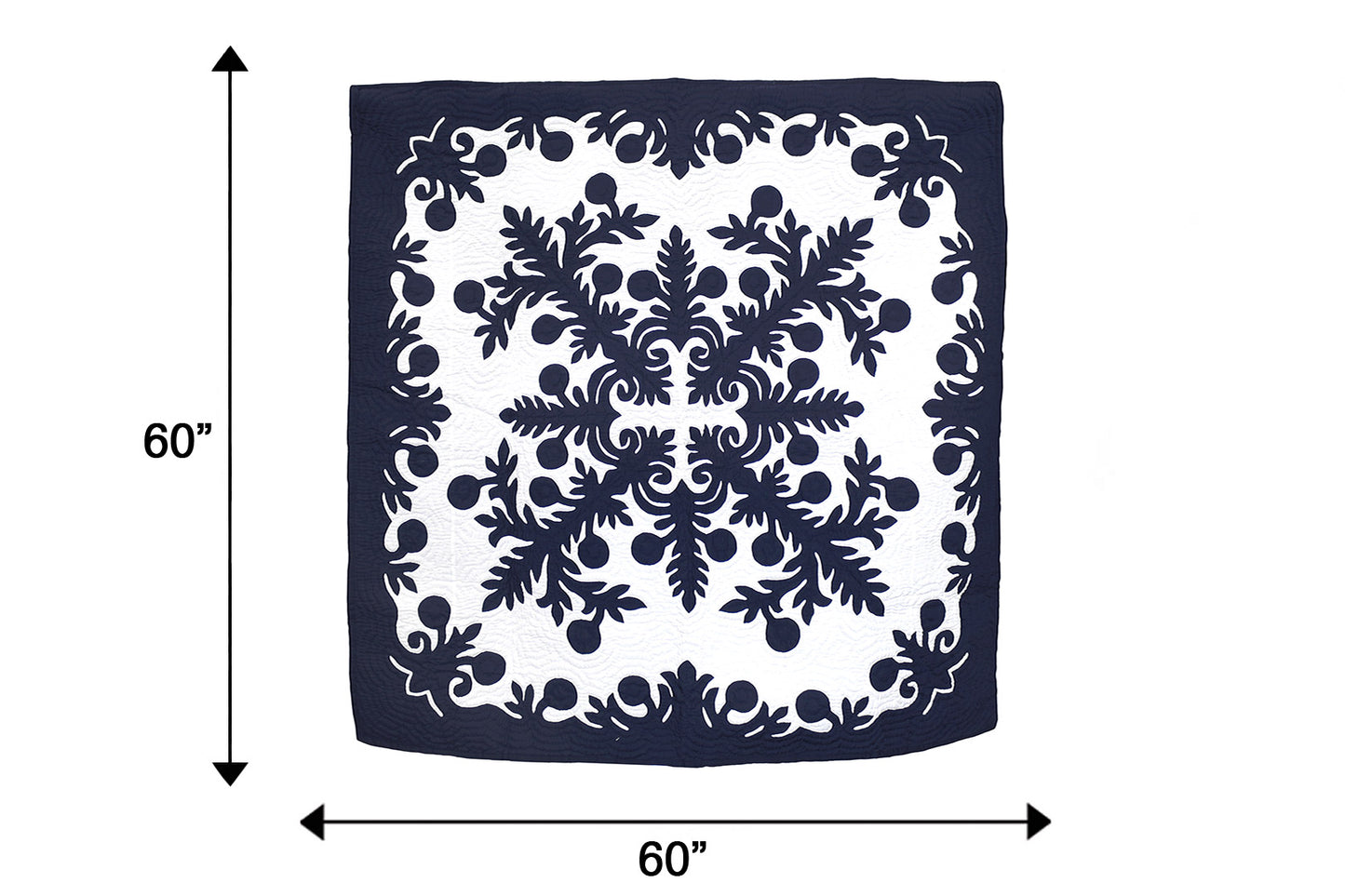 Quilted 60x60 Wall Hanging - Navy
