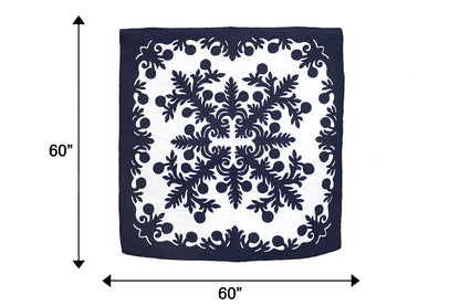 Quilted 60x60 Wall Hanging - Navy