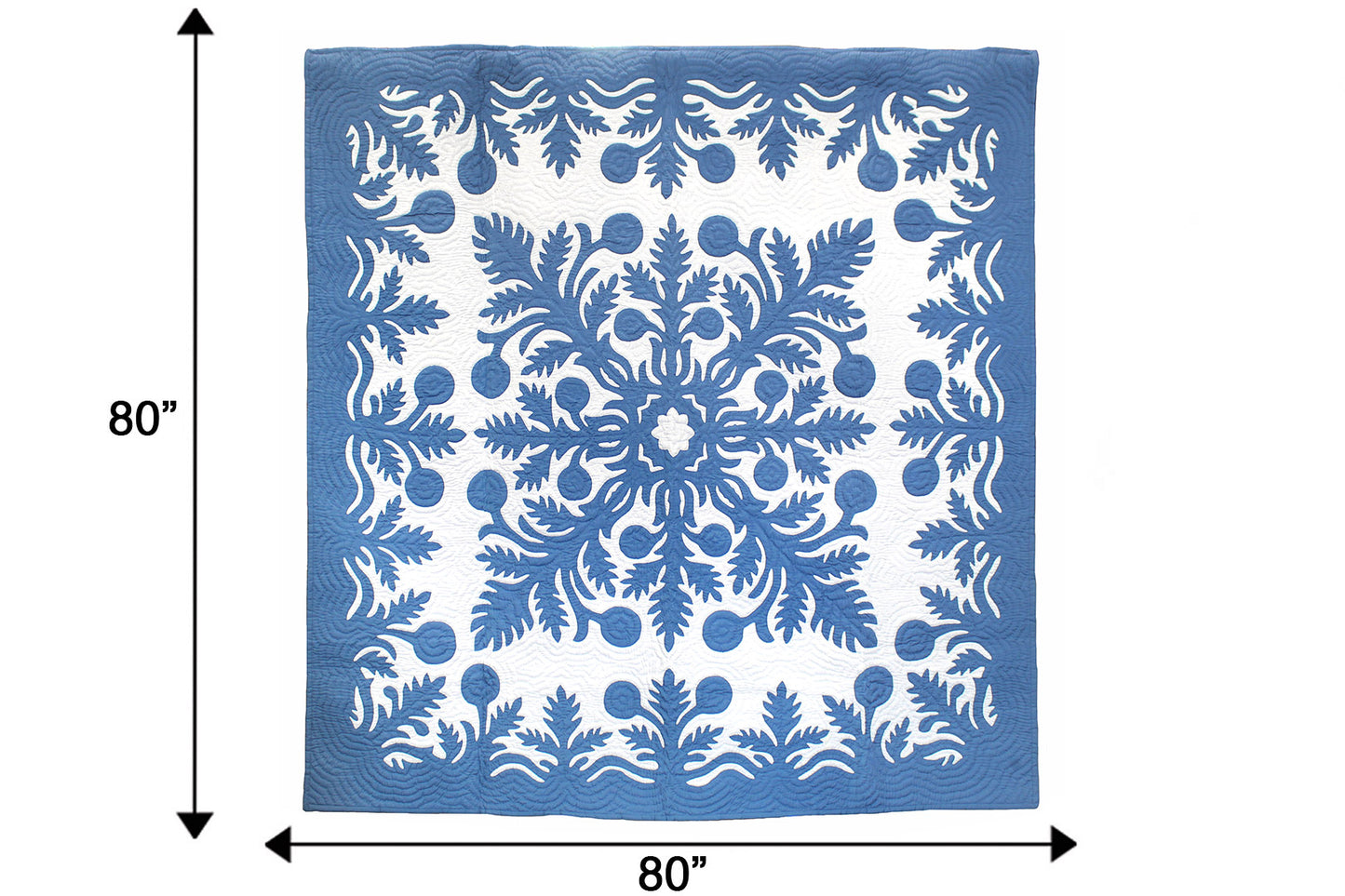 Quilted 80x80 Wall Hanging - Blue