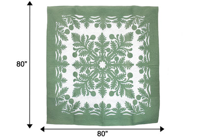 Quilted 80x80 Wall Hanging - Green