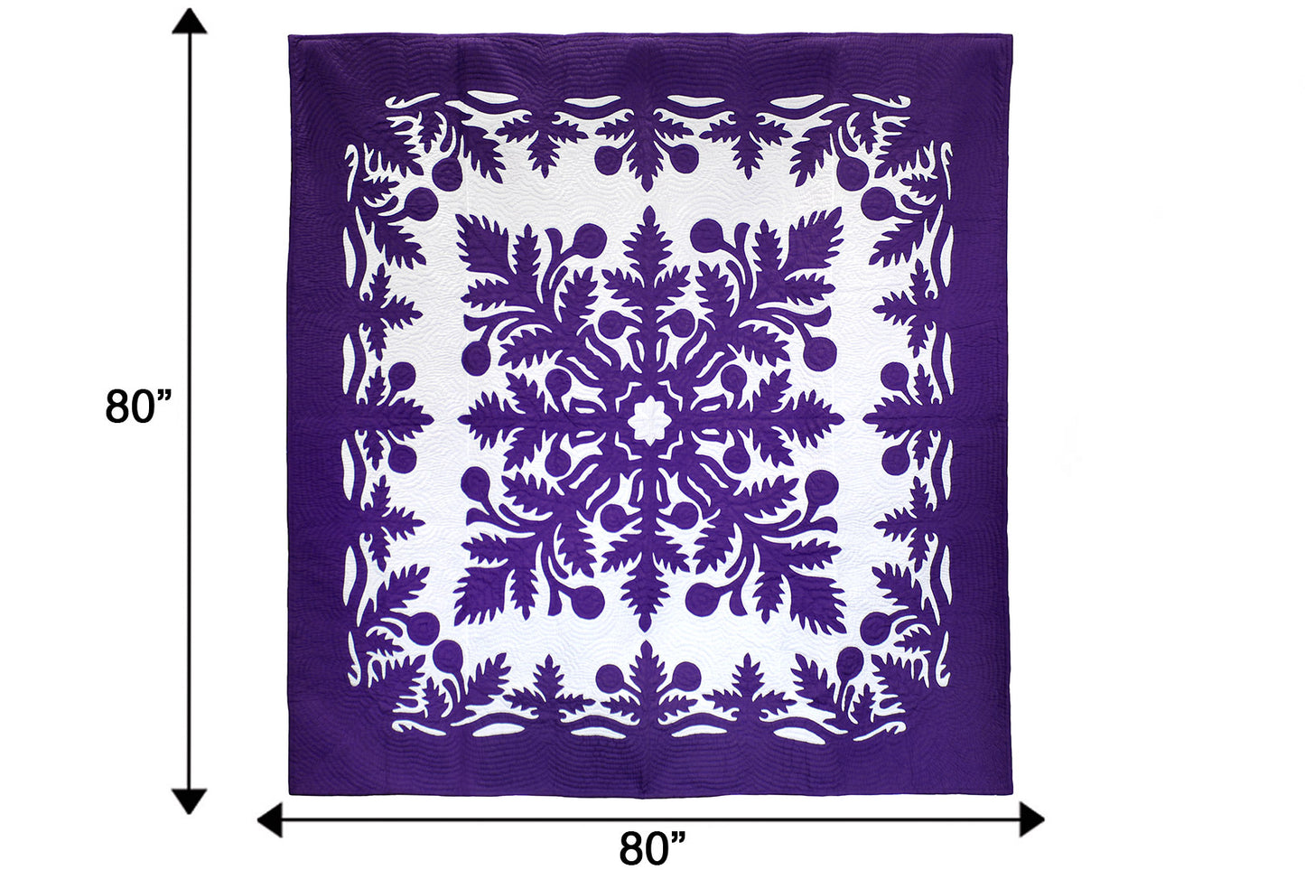 Quilted 80x80 Wall Hanging - Purple