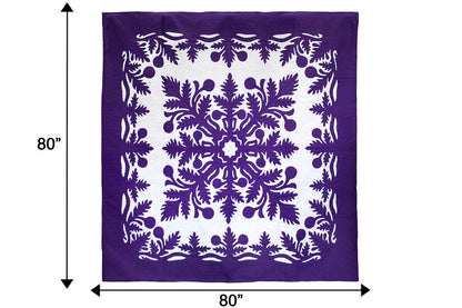 Quilted 80x80 Wall Hanging - Purple