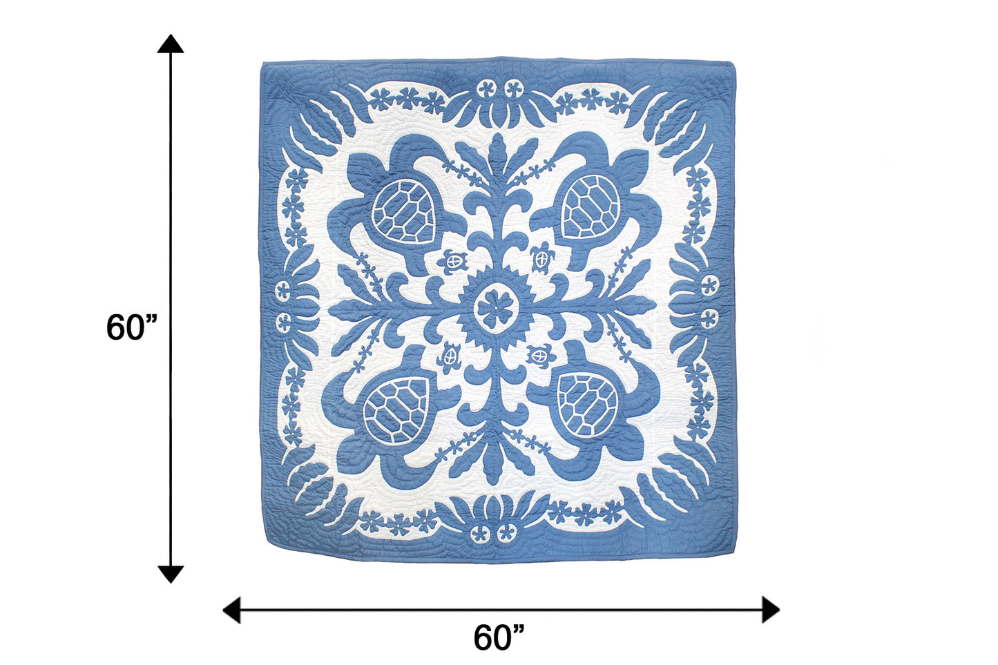 Quilted 60x60 Wall Hanging - Blue