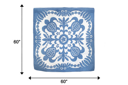 Quilted 60x60 Wall Hanging - Blue