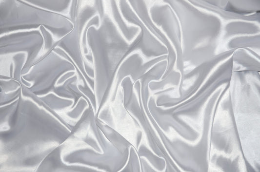 Stretch Charmeuse Satin White